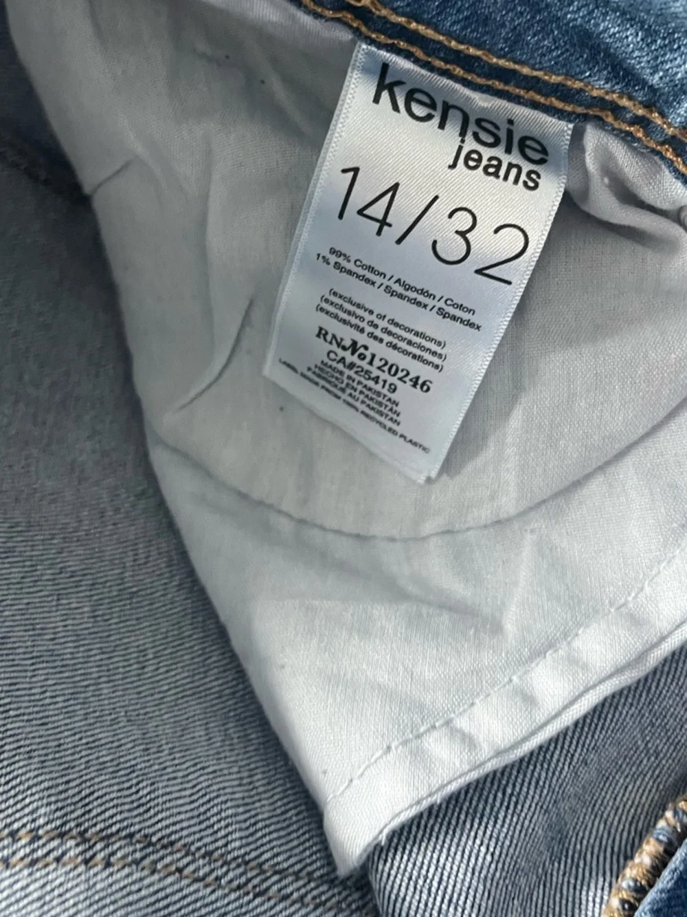 Kensie "The Violet" High Rise Skinny Jeans Size 14/32 Inseam 29” NWT - Picture 6 of 10